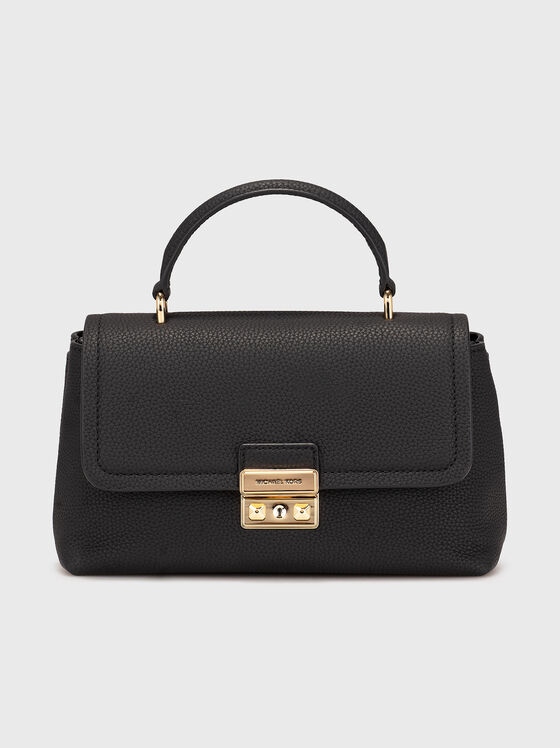 Чанта от естествена кожа със златисто лого - 1