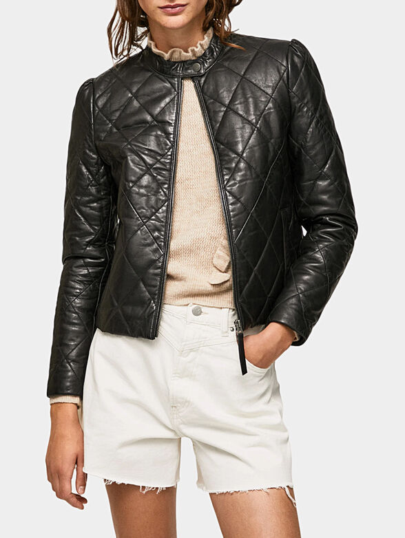 RISH leather jacket with quilted effect - 1