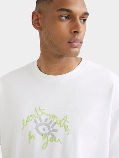 Cotton T-shirt in white color - 4