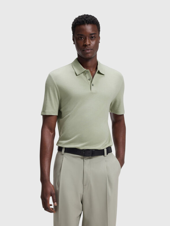 Linen-blend polo shirt - 1