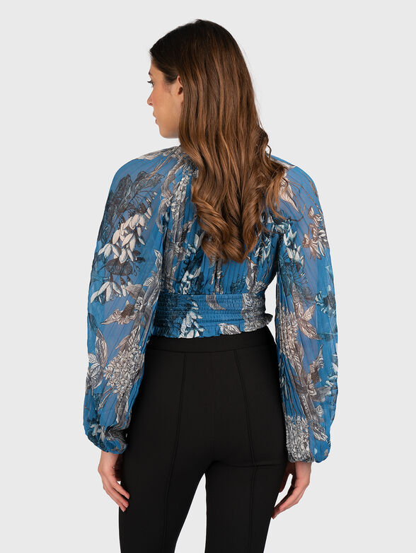 BIANCA short blouse with animal print - 3