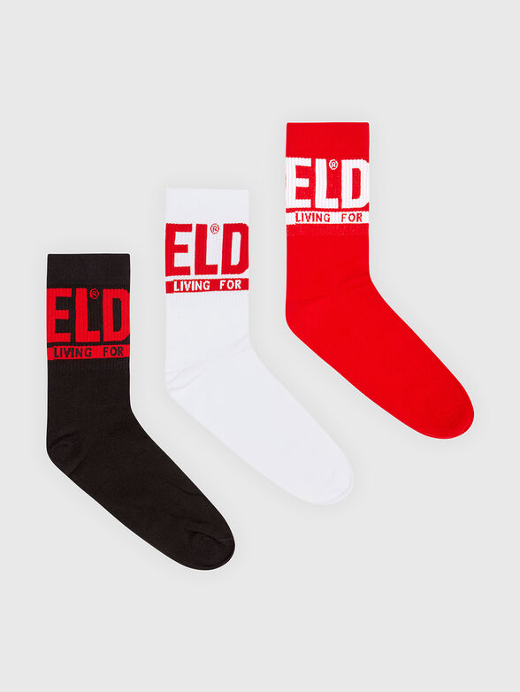 Set of three pairs of socks in black - 1