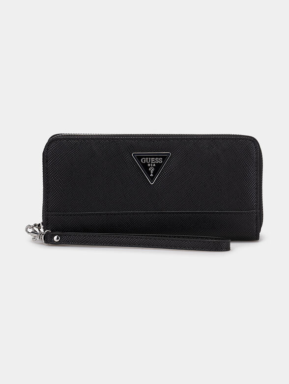 Black wallet with triangular logo - 1