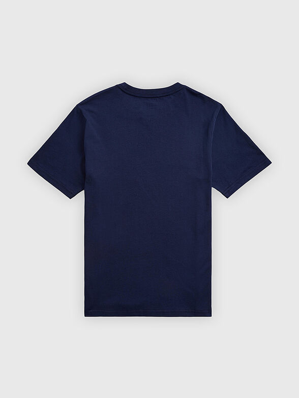 Blue T-shirt with contrasting logo - 2