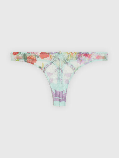 DAHLIA G-string with contrasting floral motifs - 4