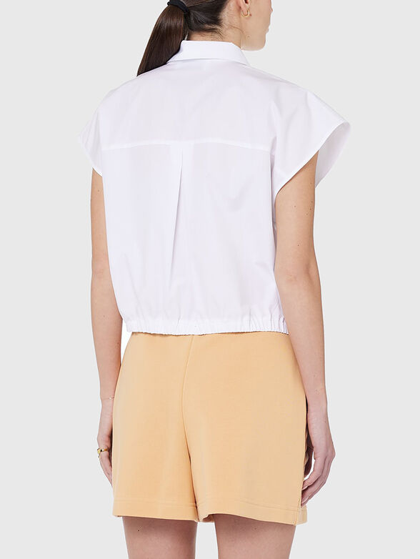 Cropped shirt with logo detail  - 3