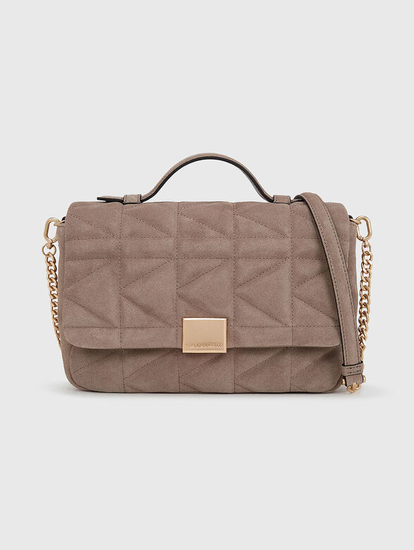Quilted crossbody bag in nubuck - 1