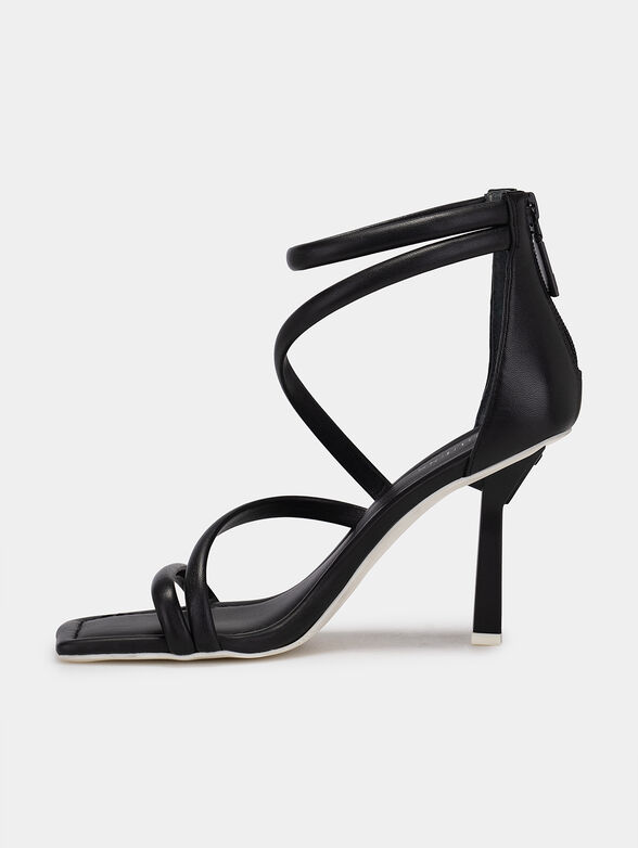 LEANCE black high-heeled sandals  - 4