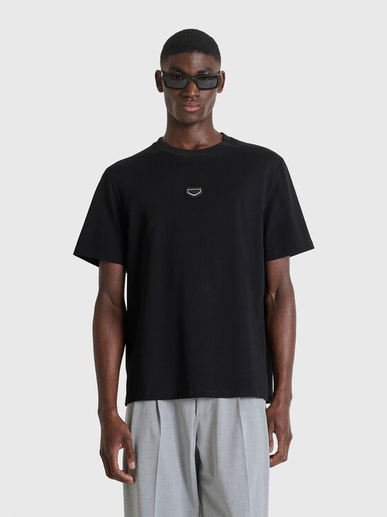 Тениска от памук с фронтално лого - 1