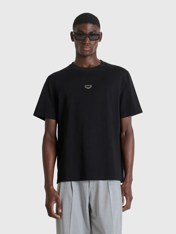 Cotton T-shirt with front logo - 1