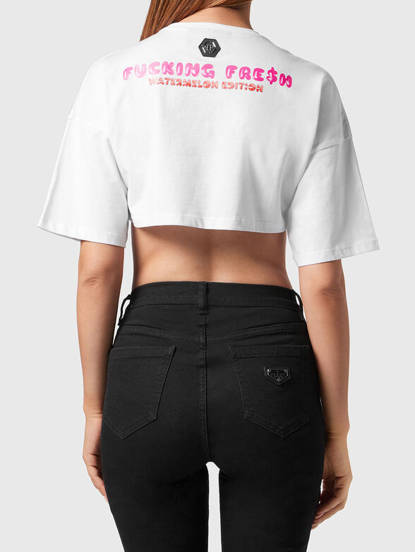 TUTTI FRUTTI cropped black T-shirt  - 2