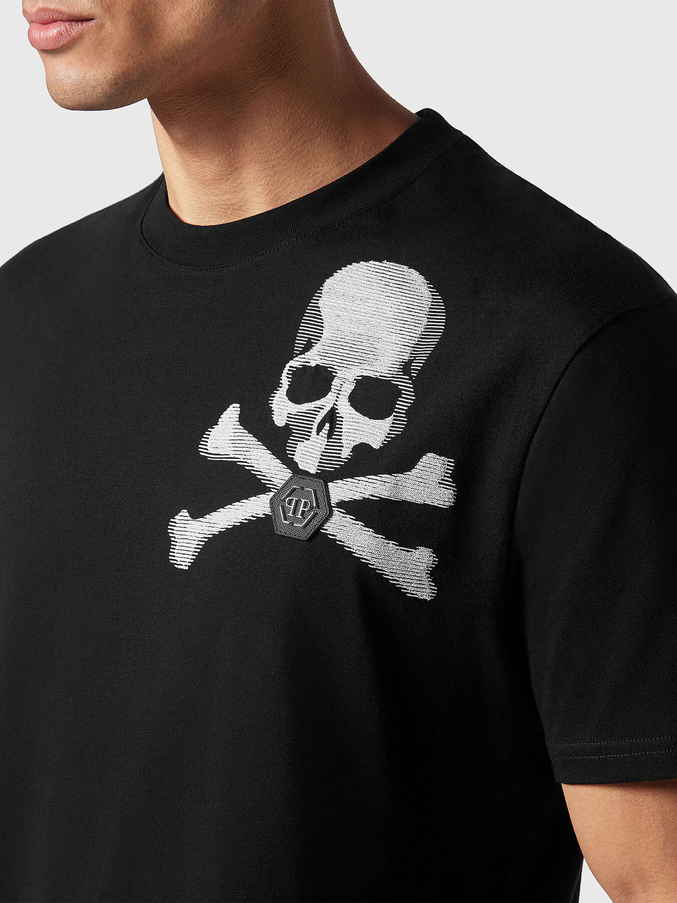 SKULL & BONES black T-shirt brand PHILIPP PLEIN