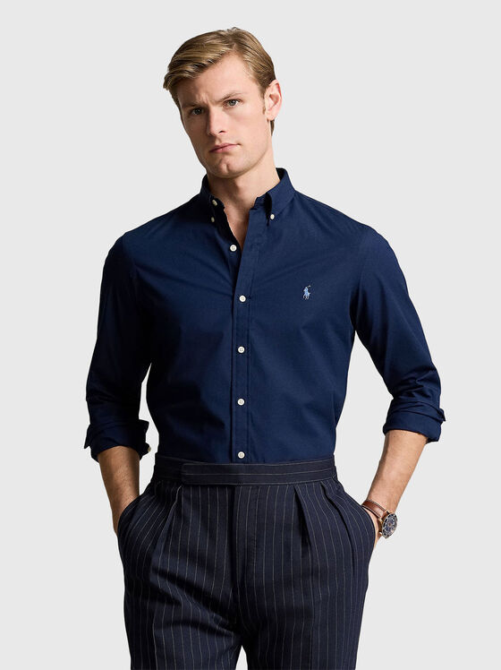 Slim fit cotton poplin shirt - 1