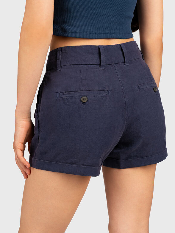 STUDIOS navy linen shorts - 2