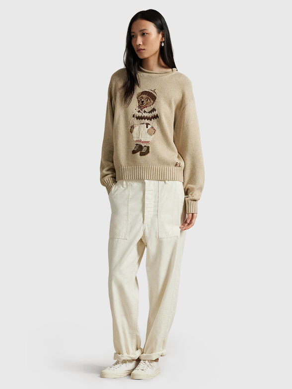 Cotton sweater with Polo Bear embroidery - 2