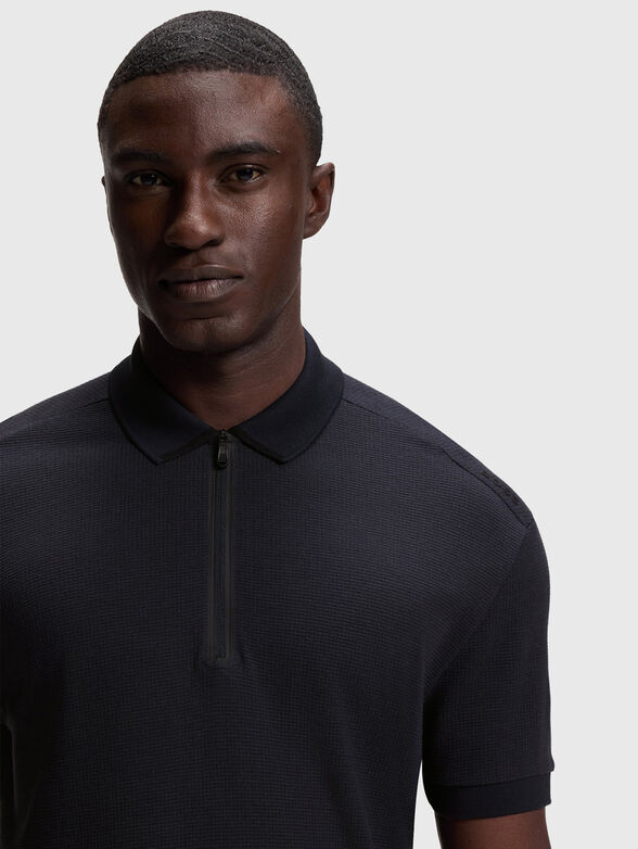 Polo shirt with  zipper and contrast trim - 4