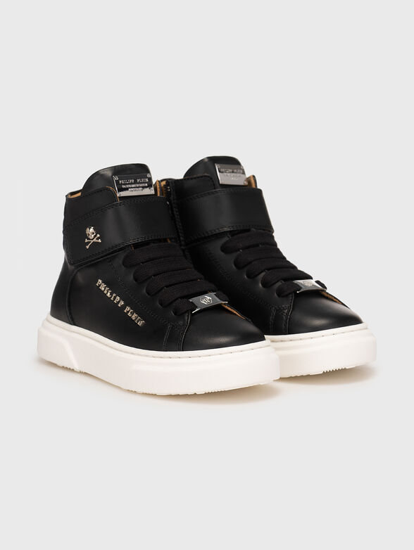 Leather sports shoes with logo details - 2