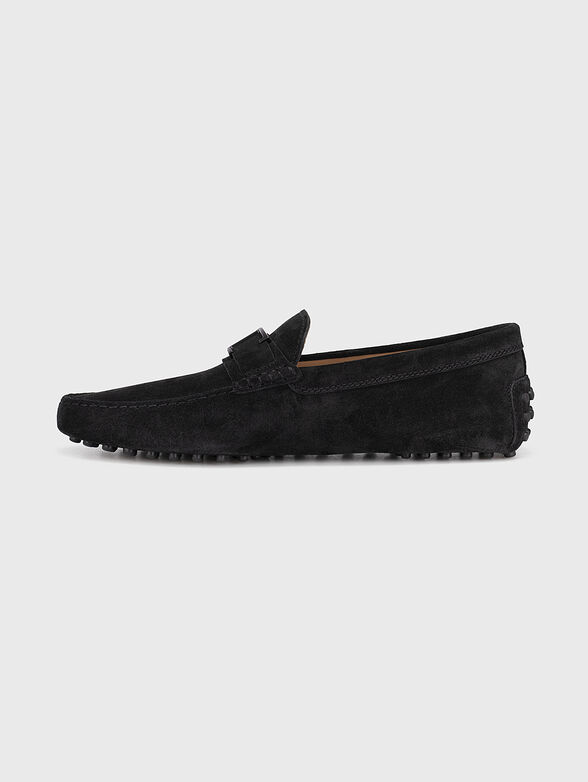 Black suede loafers with metal detail - 3