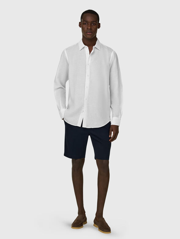 Long-sleeved shirt made of a linen blend - 2