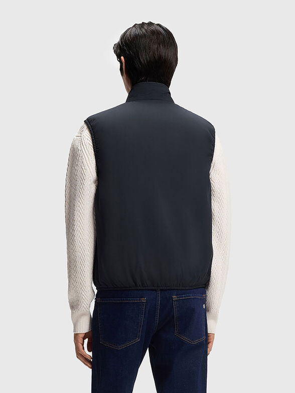 Padded slim vest with zip - 3