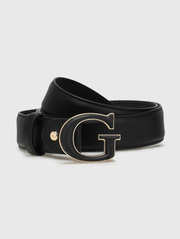 Black eco-leather belt - 1