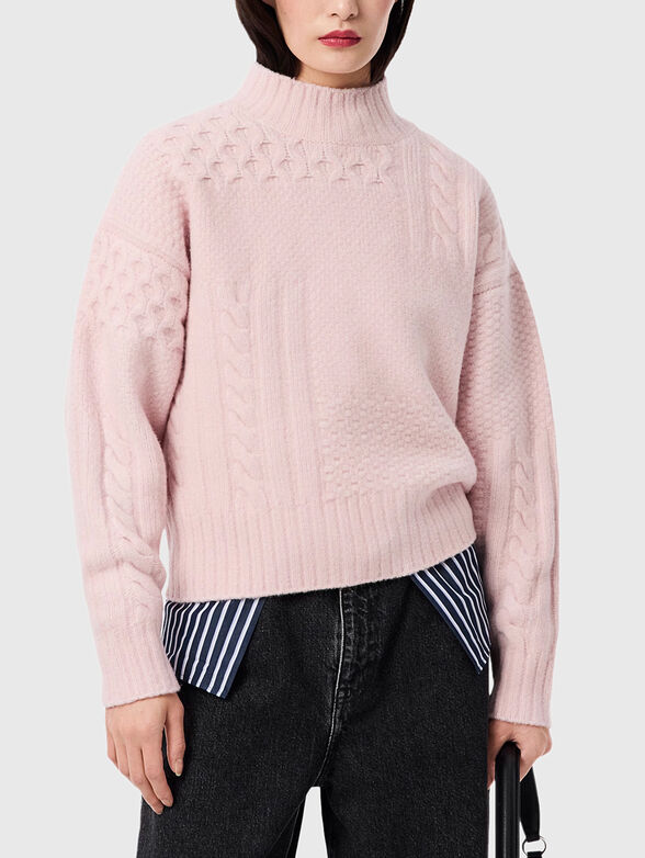 High neck wool sweater - 1