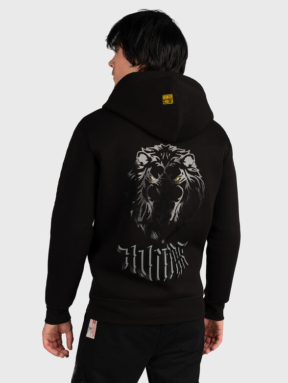 HZ018 black sweatshirt with print on the back - 2