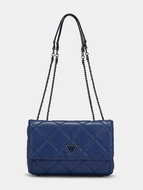 Blue CESSILY crossbody bag with quilted effect - 1
