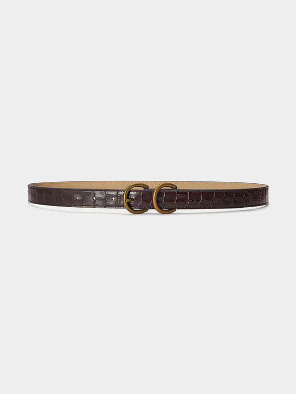 Leather belt with croc texture - 1