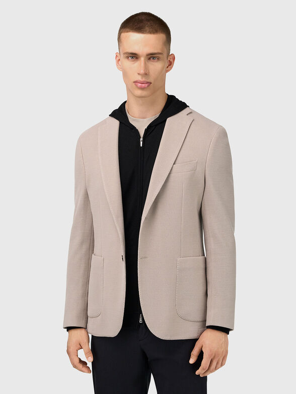 Wool jacket in beige color - 1