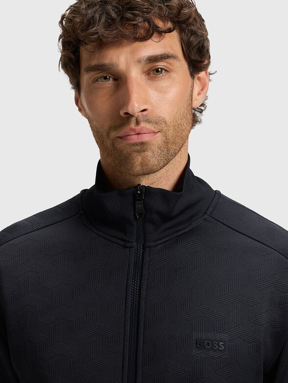 Sweatshirt with zip and logo detail - 4