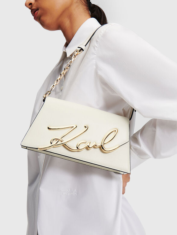 K/SIGNATURE 2.0 leather bag with gold logo - 2