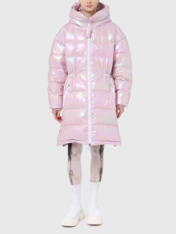 Shiny pink down jacket  - 1