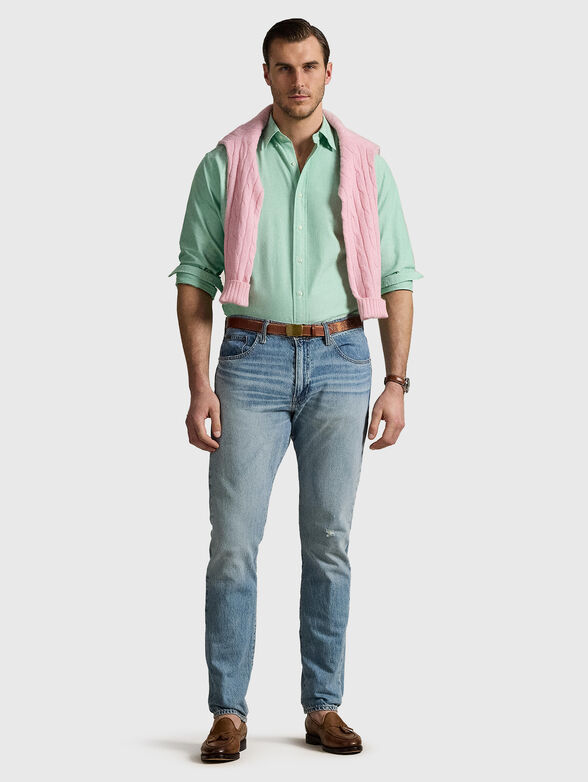 Cotton shirt with logo embroidery - 2