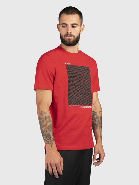 Cotton T-shirt in black colour - 1