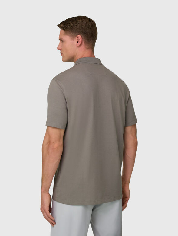 Cotton-blend polo shirt with a zip - 3