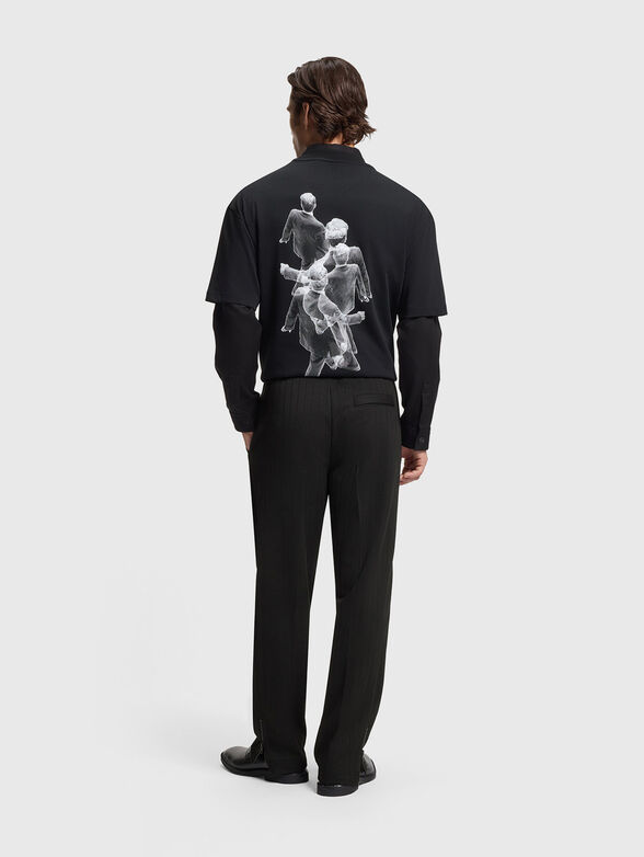 Trousers with elastic waist and logo patch - 2