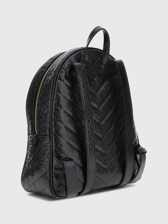 VIKKY quilted effect backpack in black - 2