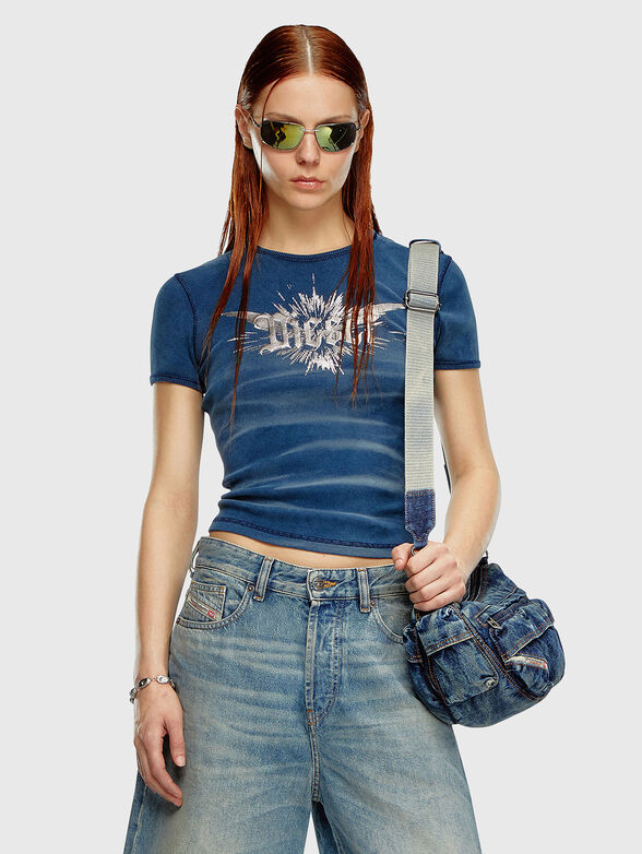 T-ELE-LONG-P2 cotton slim T-shirt  - 1