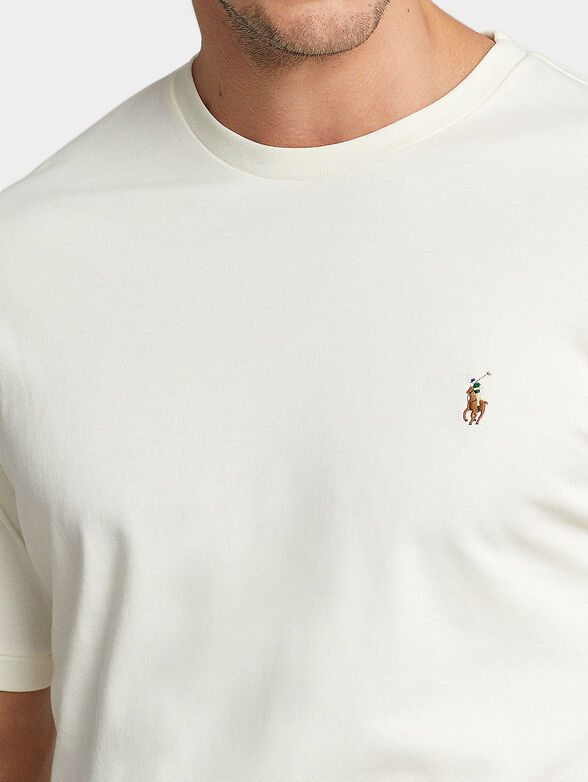 T-shirt with logo embroidery - 4