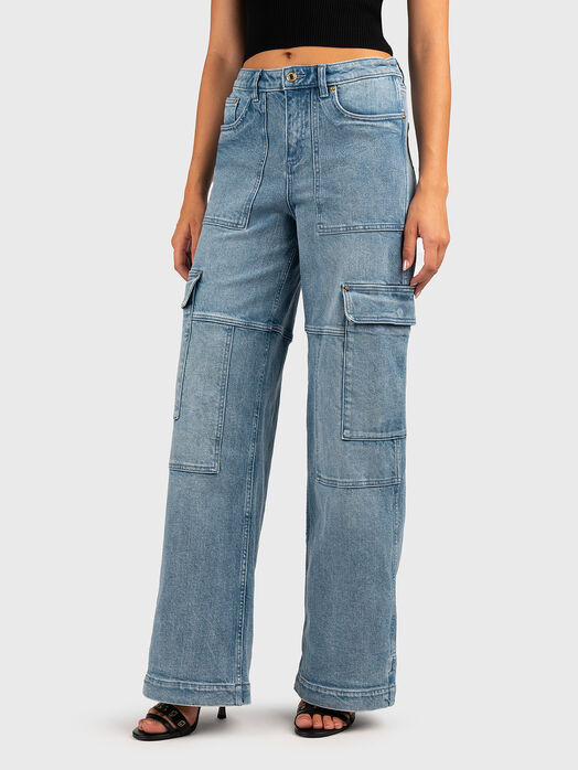 Mid rise cargo jeans