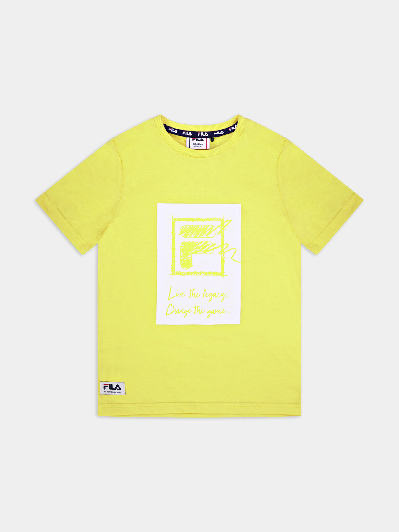 Yellow and blue fila shirt cheap