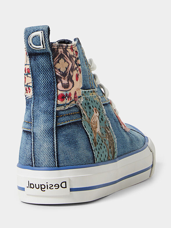 High top sneakers with patches - 3
