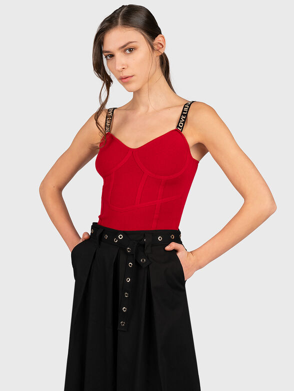 Knitted top with straps - 1