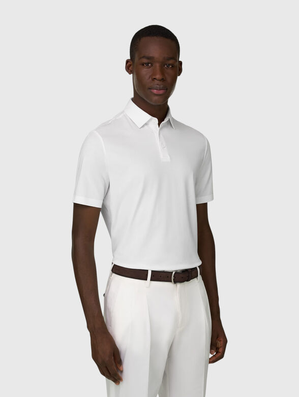 Cotton blend polo-shirt - 1
