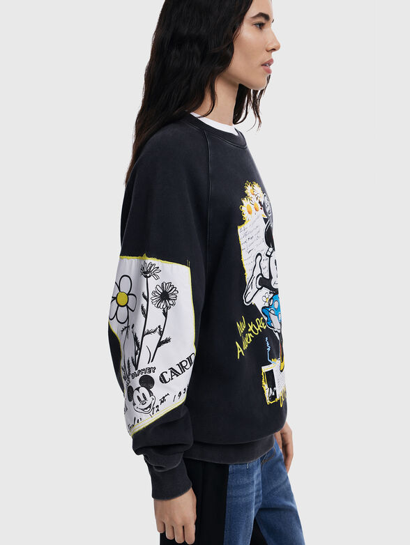 MINNIE cotton sweatshirt with oval neckline - 5