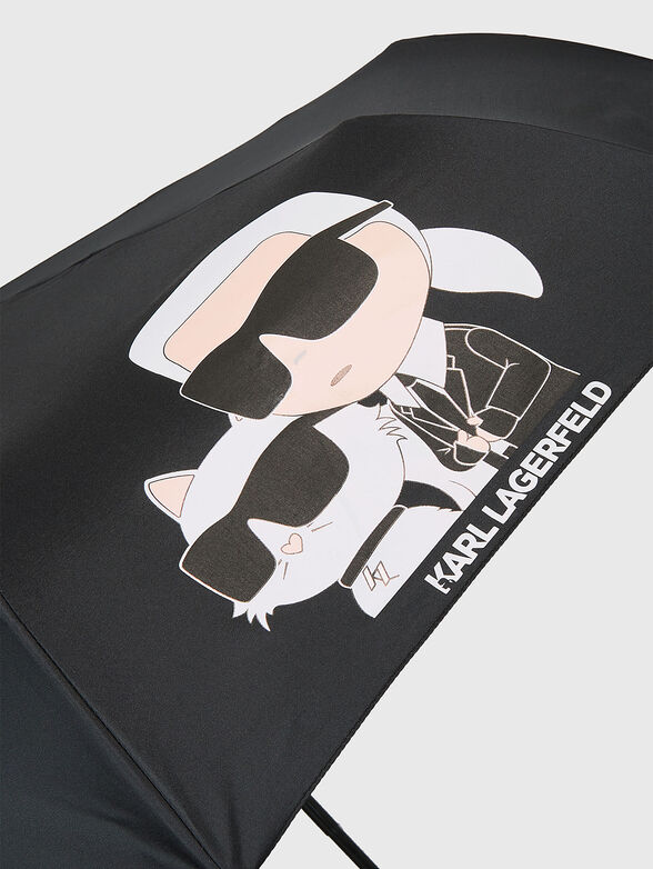 K/IKONIK 2.0 black umbrella with print - 4