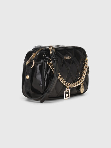 Black crossbody bag with quilted effect - 5