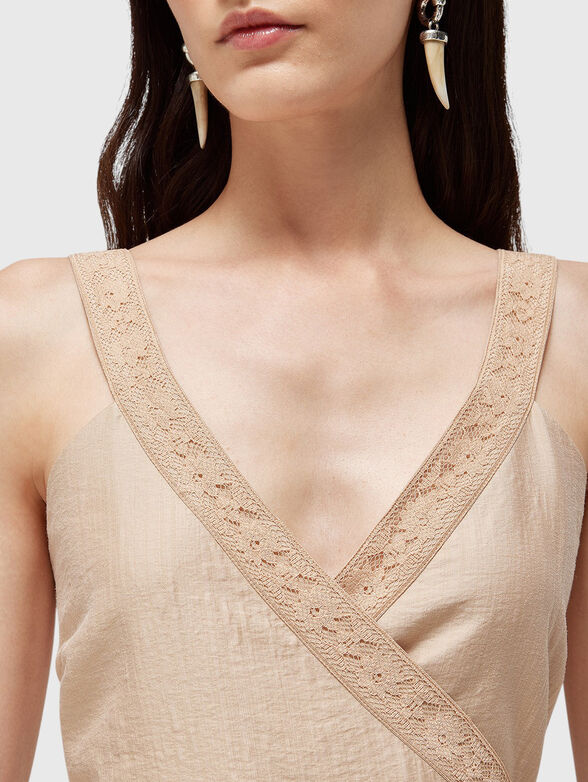 Long dress made of lyocell and lace - 3