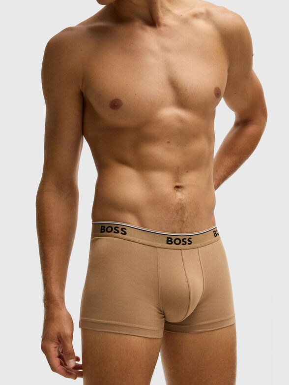 Set of three boxers with logo in cotton - 4